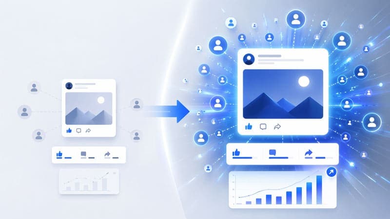 Comparação entre alcance orgânico e tráfego pago nas redes sociais